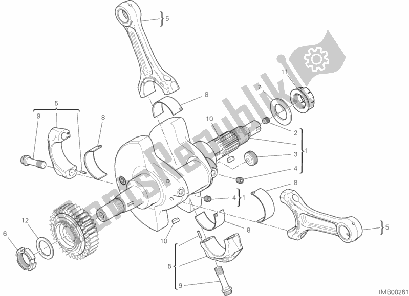 All parts for the Connecting Rods of the Ducati Supersport Thailand 950 2020